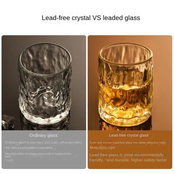 Japanese-Style Glacier Glass – Elegant Whiskey, Beer, or Water Cup for Home and Bar Use - 图片 4